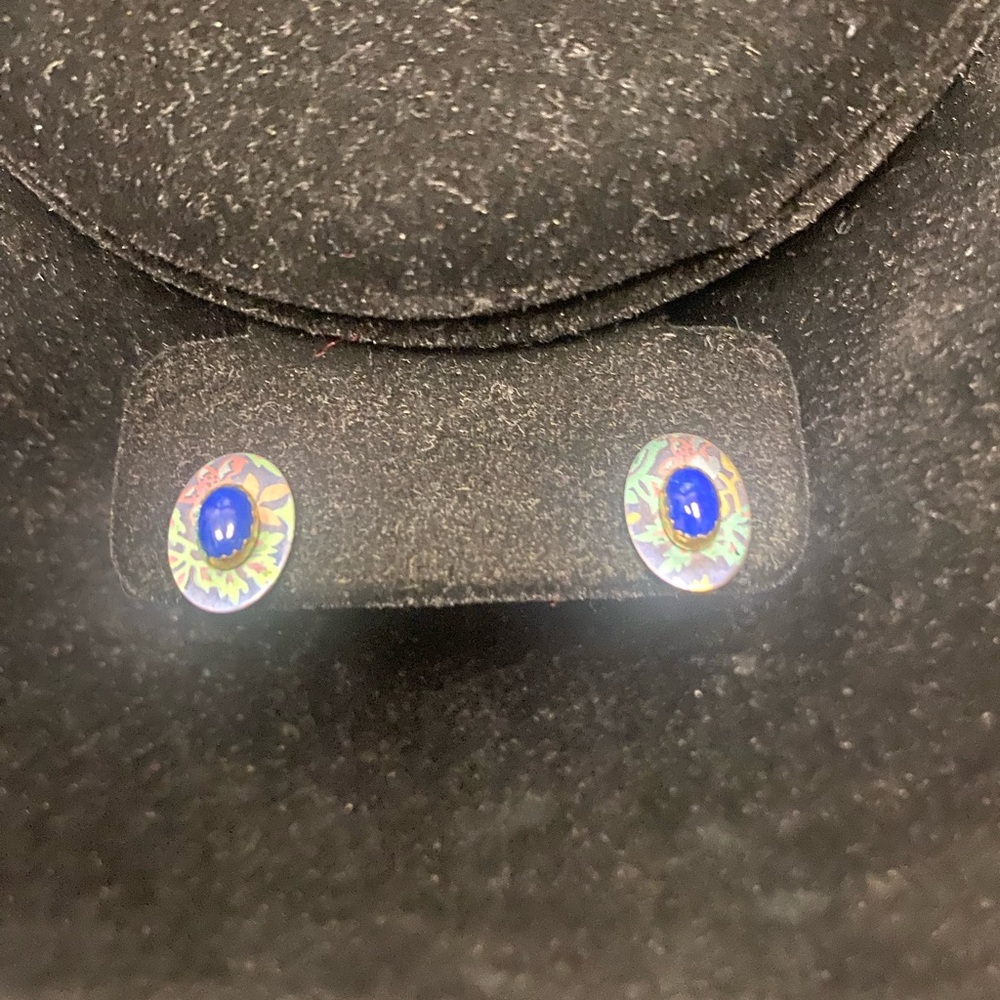 Holly Yashi Signed Stud Earrings